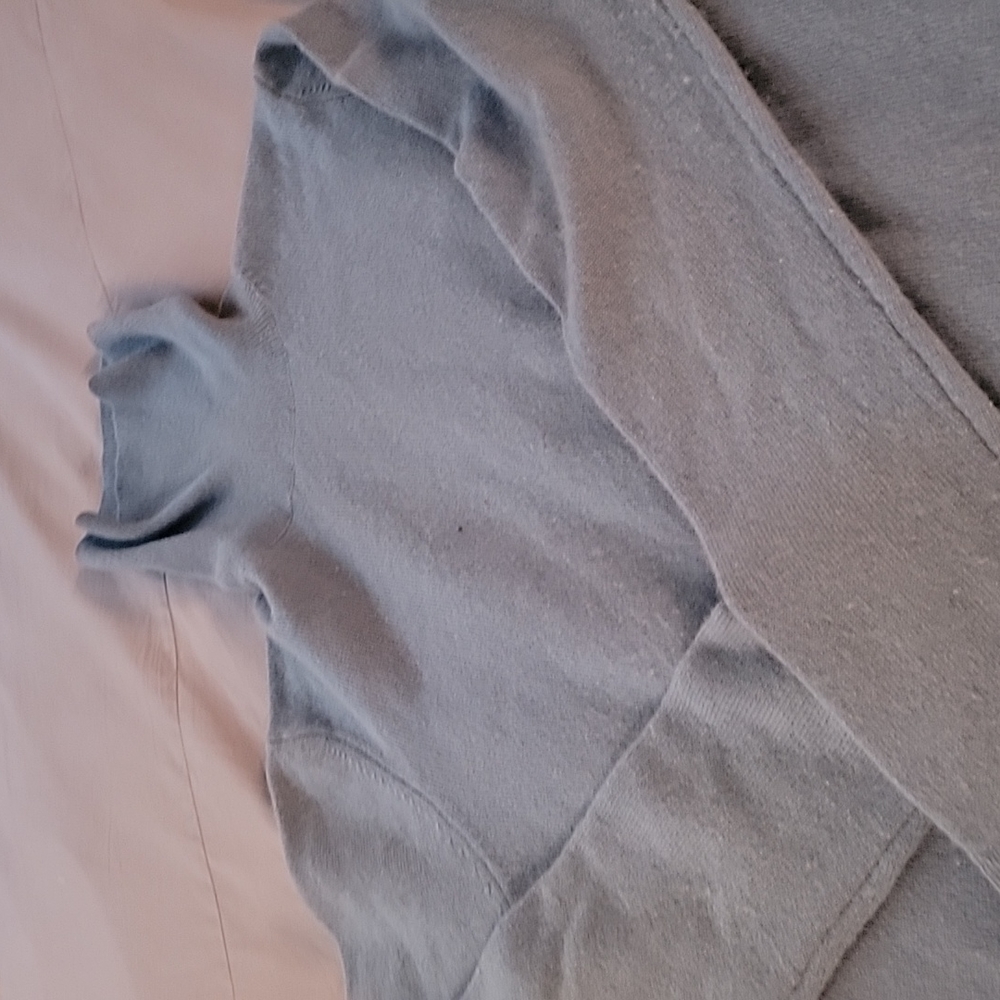 Ann Taylor Cashmere light blue turtleneck M